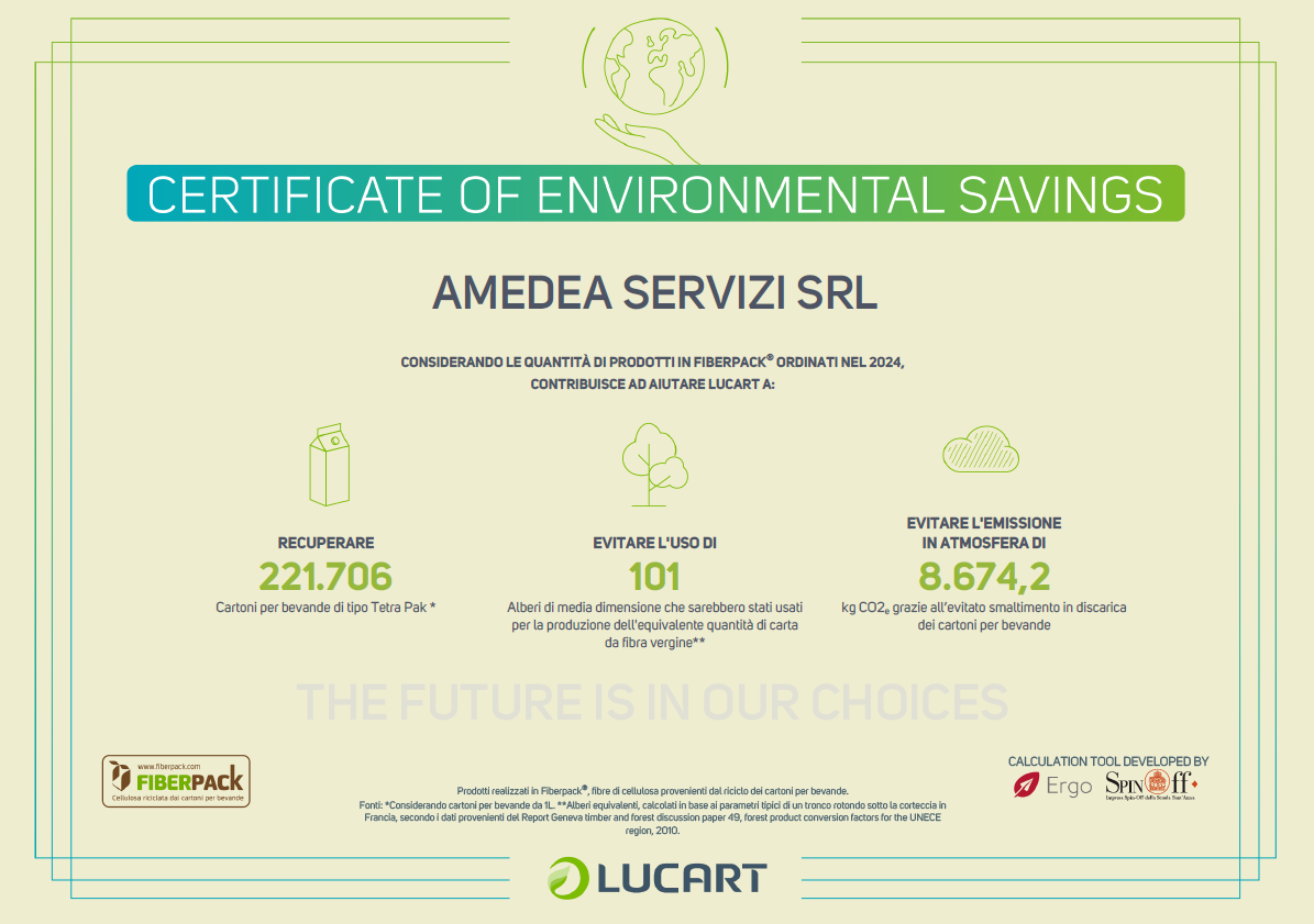 Amedea Servizi nel 2022 ha salvato 101 alberi